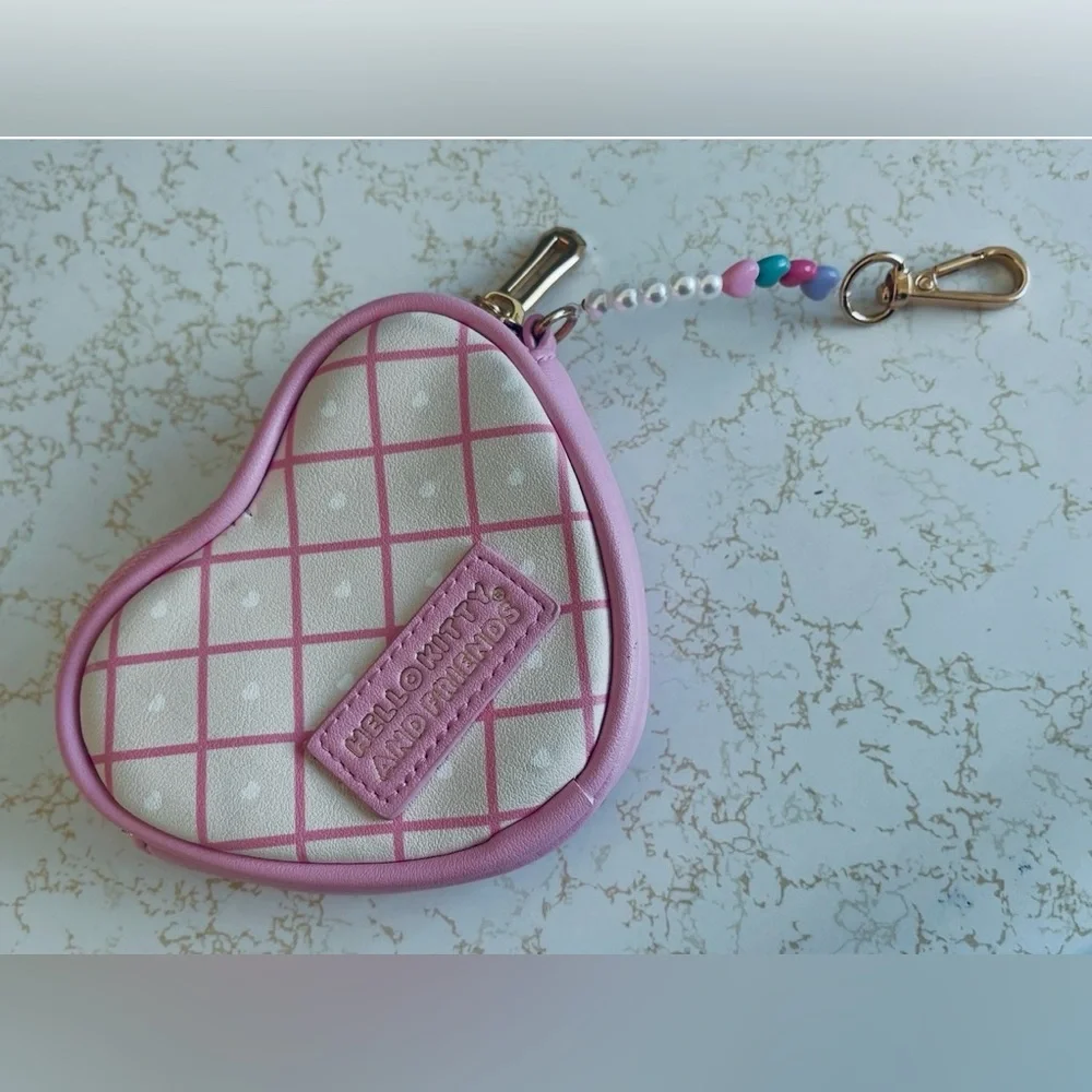 Sanrio Hello Kitty & Friends Emo Kyun Heart Coin Purse Bag Charm BoxLunch Excl - Picture 3 of 6